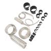 Stainless Steel Dress Up Hose Cover Kit     Hose Sleeving Set Extreme Heat Resistant for Vehicle