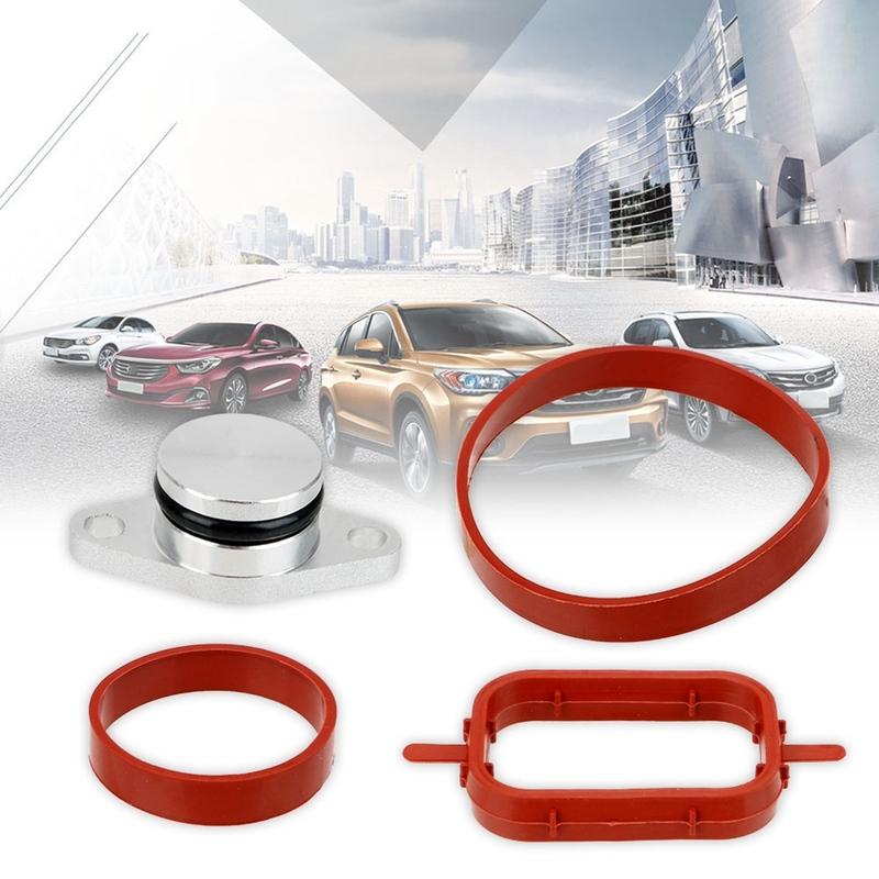 QM-6 X 33Mm Crude Oil Swirl Flap Blanks Replacement Bungs With Intake Manifold Gasket For -BMW E46 E60 E90 320D 330D 520D