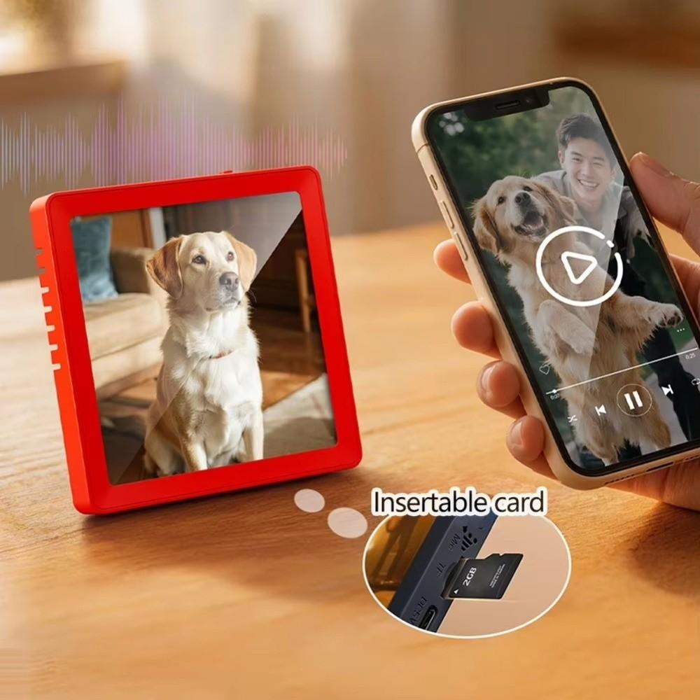 Fridge Magnet Electronic Photo Album Support Recording TF Card Magnetic Music Audio Gifts