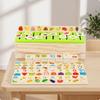Wooden Sorting Box with Lid Educational Shape Sorter Cards Wood for