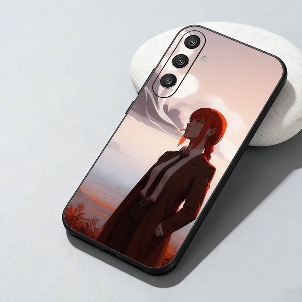 Anime C-Chainsaw M-Makima Phone Case For Samsung Galaxy A73,A72,A71,A70,A52,A51 Others Soft Black Cover Samsung a21