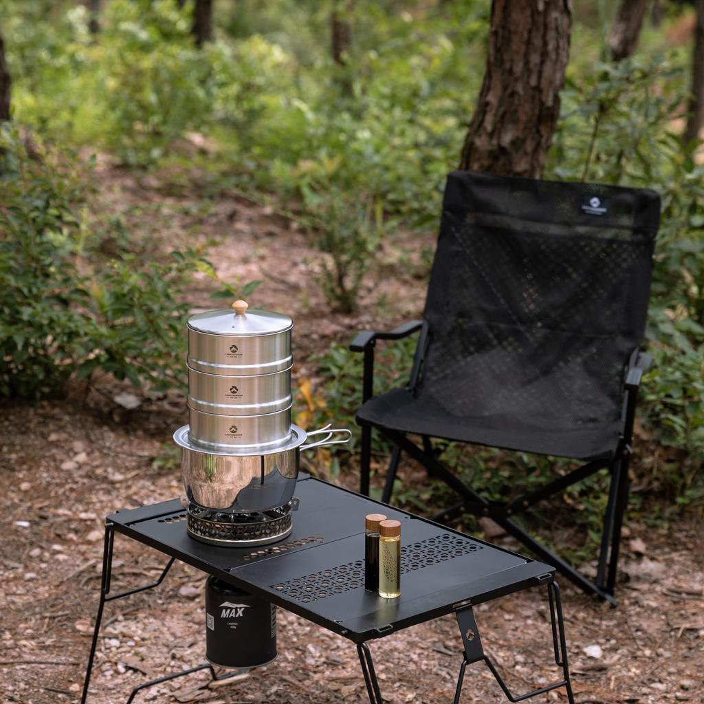 CAMPING MOON Cooler Steamer, Steamer for Steamed Food, Dim Sum, Stainless Steel 304, Single Item, S363