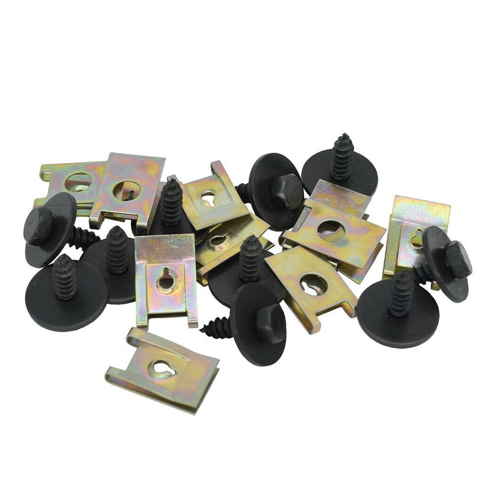 Fastener Screw 20pcs Bolt For BMW Metal Screw Clips