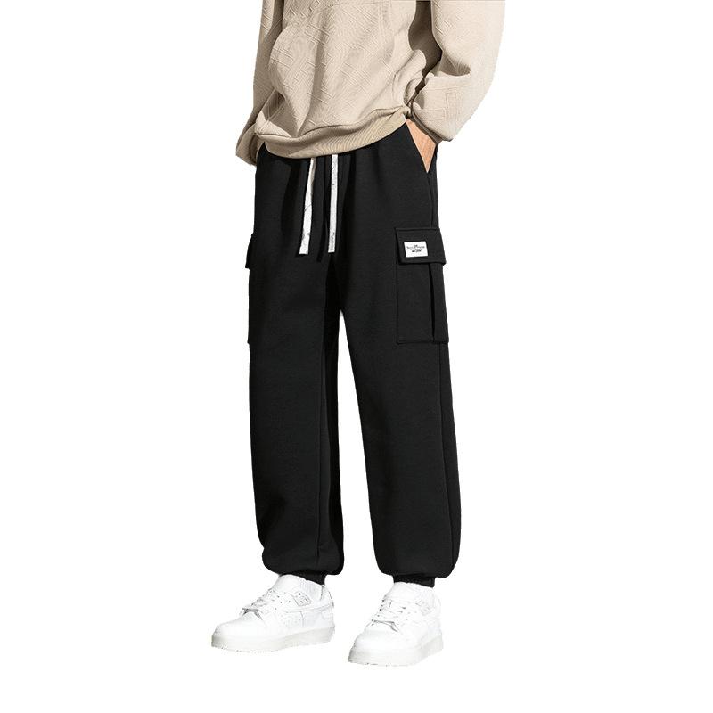Autumn Sweatpants Men Multi-Pockets Drawstring Cotton Casual Track Pant Male Loose Straight Trousers Large Size 8XL