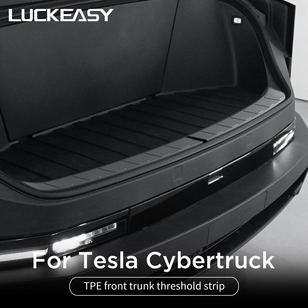 LUCKEASY for Tesla Cybertruck 2024-2026 Front Trunk Threshold Strip Bumper Protective Cover Pickup Trunk Inner Guard Strip