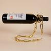 Wine Holder Stand Bottle Alcohol Gold Chain Stylish Gift