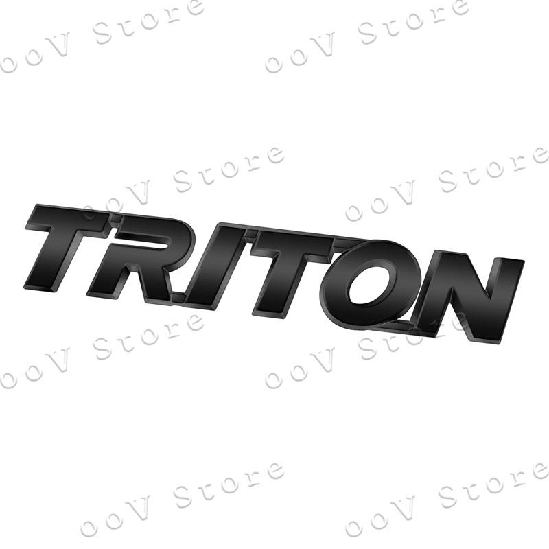 1Pcs 3D ABS Plastic Sticker Tail Decoration Badge Auto Rear Trunk Emblem For Triton Letter Logo Accessories