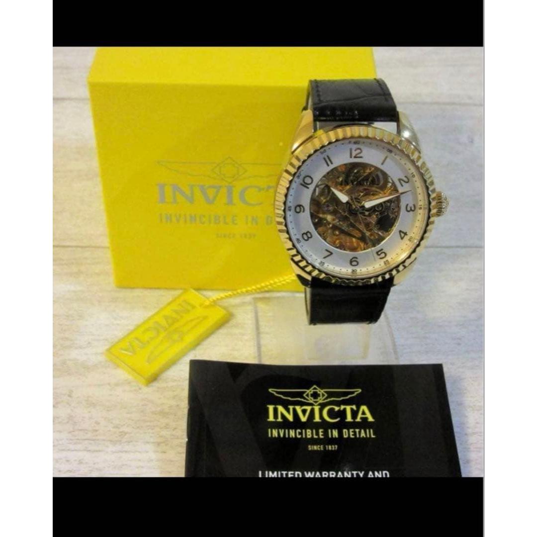 Used INVICTA skeleton watch gold/black