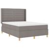 Box Spring Bed with Headboard Taupe 160 x 200 cm Fabric
