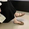 Fashion 2024 Hot Sale Ladies Shoes Closed Toe Women's Slippers Fashion Buckle Strap Dress Slippers Women New Square Toe Flat Slippers