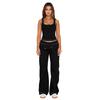 Damen 2-teiliges modisches lässiges High-Stretch formendes ärmelloses Tanktop und weite Hosen Set