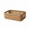 Woven Storage Basket with Handles Natural Reinforced