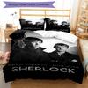 3pcs Sherlock Holmes Bedding Set Duvet Cover Closure Includes 1 Duvet Cover & 2 Pillowcases, Soft and Comfortable for All Seasons.