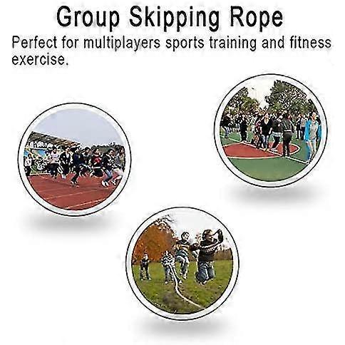 Skipping Rope, 16ft-22.9ft-32ft Long Jump Rope With Wooden Handle For Kids And Adult, Best Team Group Double Dutch Jump Rope For School Sport And Outd