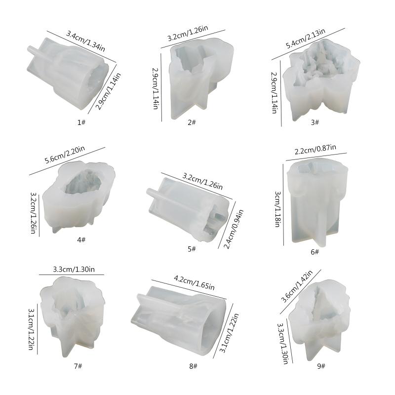 Diy Epoxy Crystal Cluster Mould 18 Styles Ice Cluster Ornament Rockery Crystal Stone Ice Crystal Pillar Candle Mould