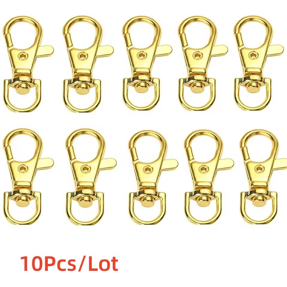 

10/20/100/Lot Golden Silvery Plated Jewelry Findings Lobster Clasp Hooks for Necklace&Bracelet Chain DIY 10Pcs