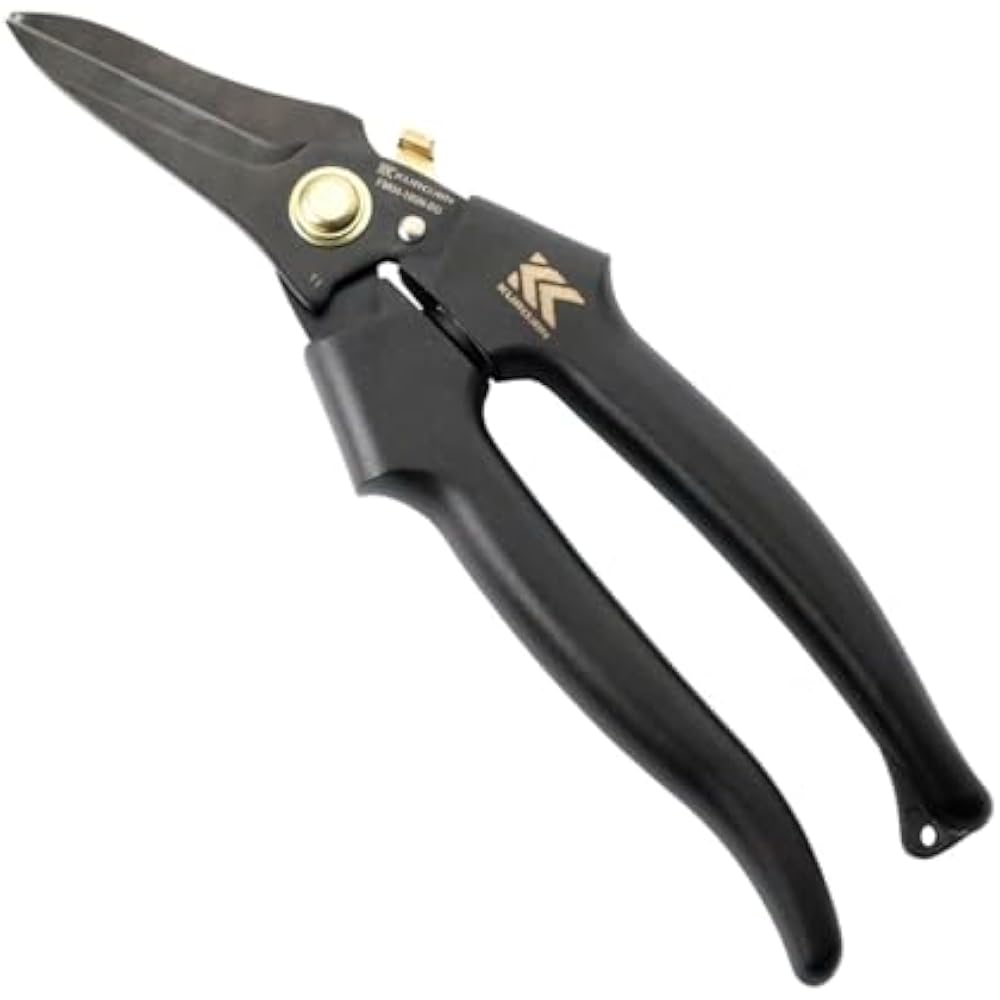 Fujiya (Fujiya) Electric Straight Pincers with Lock, Black Gold FM04-180NL-BG