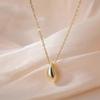 Simple Style 925 Sterling Silver Water Drop Pendant Necklace Droplet Shape Jewelry