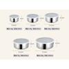 5 In 1 Stainless Steel Fresh-keeping Box Five Piece Set, Kitchen Refrigerator Fresh-keeping Storage Can, Round with Lid