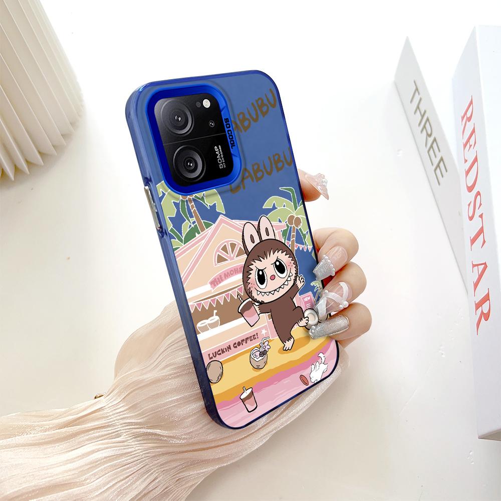 Malovaný vzor barevný stříbrný oboustranný pevný kryt odolný proti pádu proti pádu pro Xiaomi Redmi Poco