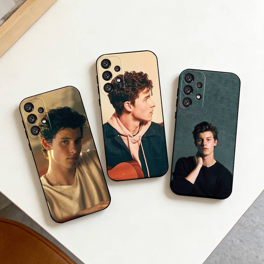 S-Singer S-Shawn Mendes Phone Case For Samsung S25,S24,S21,S22,S23,S30,Ultra,S20,Plus,Fe,Note,10,9,5G Black Cover