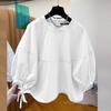ZANZEA Women Casual Round Neck Solid Color Loose 3/4 Sleeve Blouse