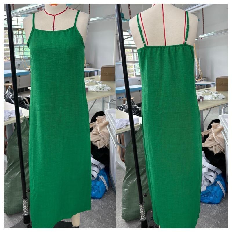 New Suspender Square Collar Design Classic Bohemian Vacation Dress