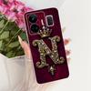 For Realme GT Neo 5 Case Transparent Luxury Crown A-Z Letters 2D Flat Pattern Soft Phone Case For Realme GT Neo5 RMX3706 Cover