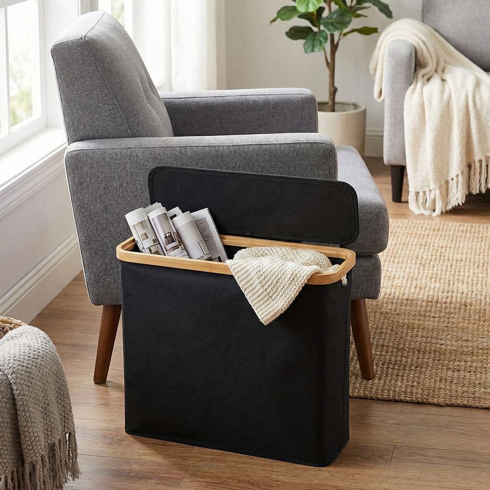 Large Capacity Toilet Paper Storage Basket Folding Visible Tissue Holder  12-16 Rolls