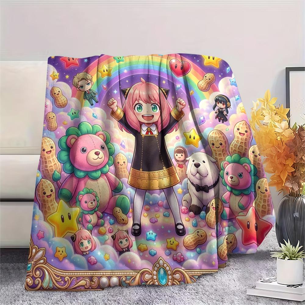 Anya Forger Print Flannel Blanket, Ultra Soft High Quality All Seasons Warm Throw, Home Decor Cozy Blanket, Perfect Christmas Gift