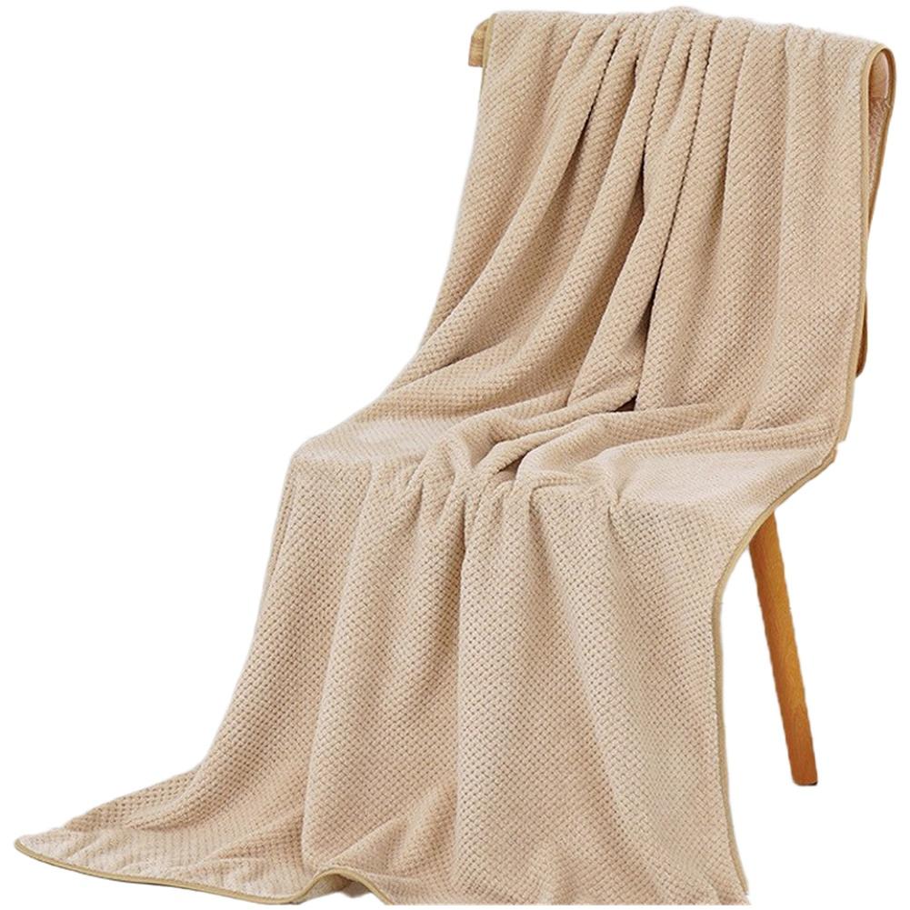 Thick bath towel coral fleece quick drying 70 by 140 cm no lint shedding super absorbent no fading for daily use