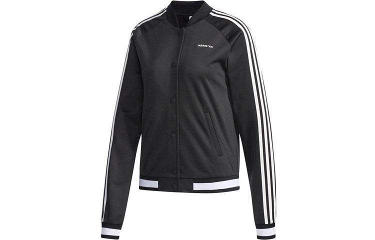 Adidas Neo Jackets Women s Black Baseball Collar Moderate Other CV7357 S