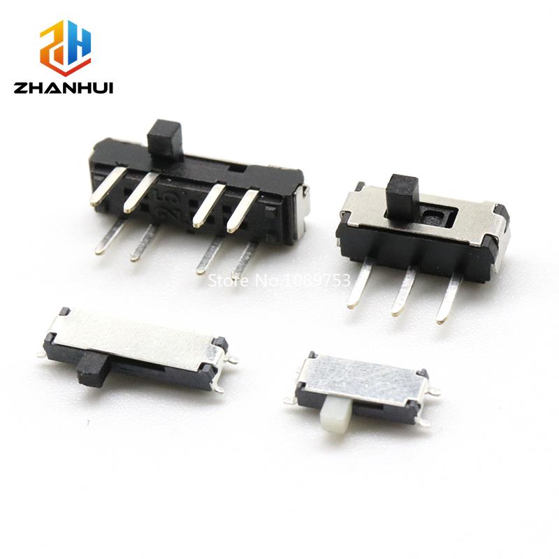 10PCS Mini Slide Switch DIP PCB Toggle Switch SPST SPDT 2/3 Pin Tactile Switch for Electronic Projects