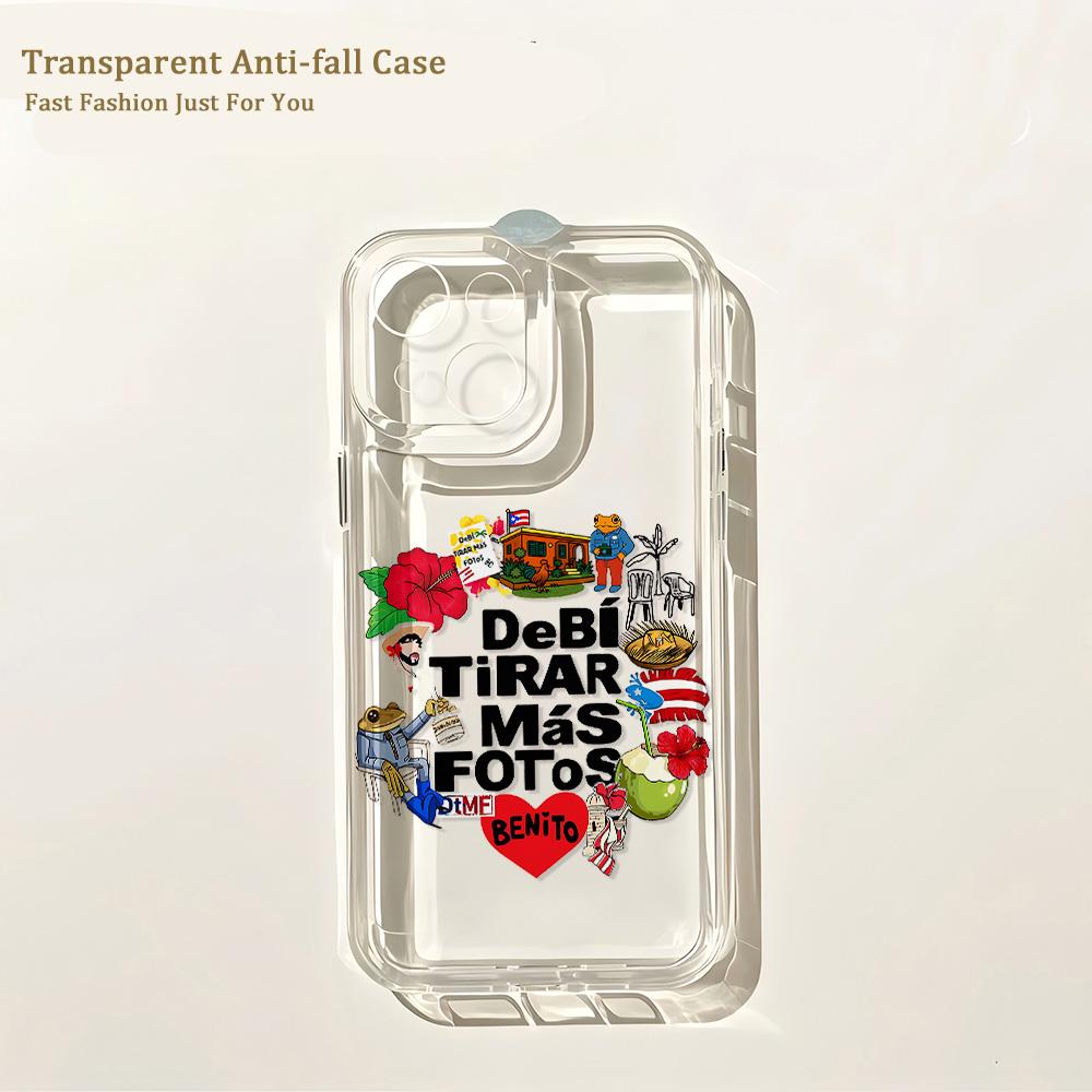 Hot Phone Case for B-Bad Bunnys Art IPhone 17 16 16e 15 14 13 12 11 Mini Pro Max X XR XSMax 7 8 Air Plus Transparent Back Cover