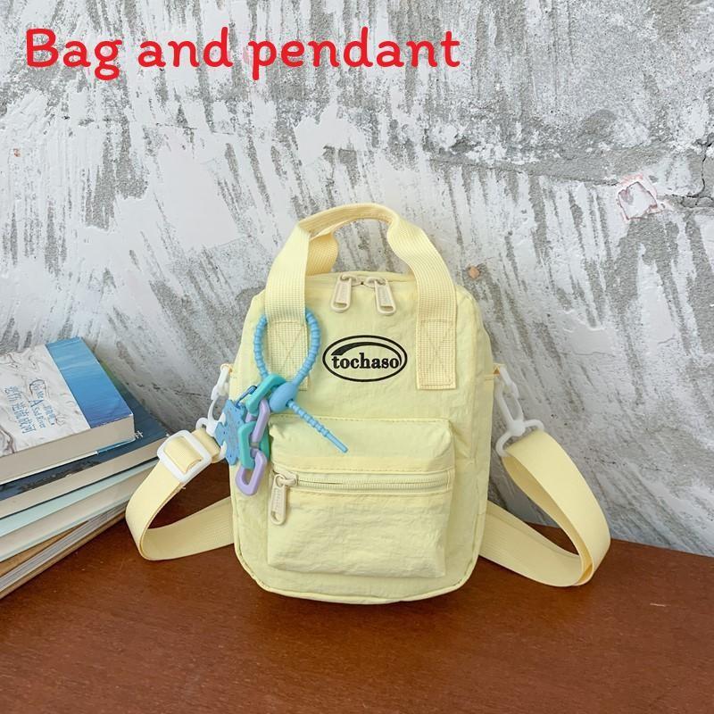 Color Simple Solid Letter Printed Children Single Shoulder Bag Pendant With