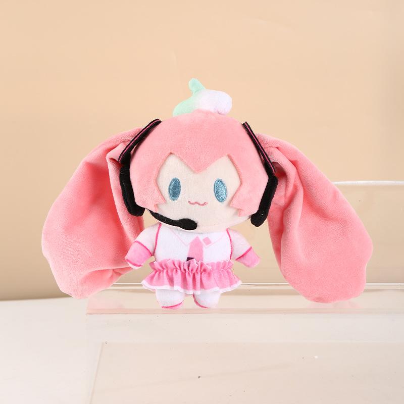 Kawaii Girls Plush Pendant Keychains Green Pink Women Child Backpack Bag Hanging Doll Pendant Gift