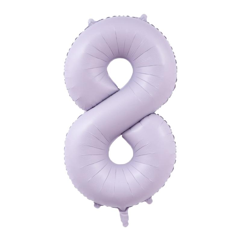 1Pcs Light Purple 40inch Number Balloon Set Large Colorful Cream Number Foil Balloon Baby Shower Birthday Party Christmas Deco