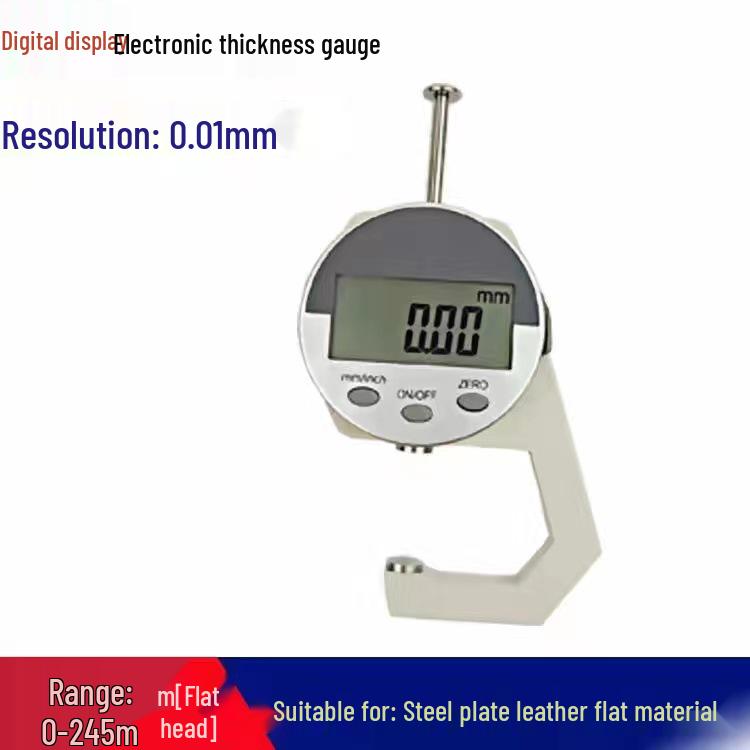 Digital Thickness Caliper: Flat & Pointed Head Gauge for Measuring Paper Board