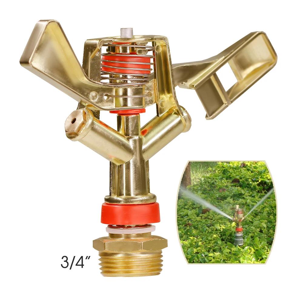 1/2 3/4 Gwint Męski Metalowy Zraszacz Pulsacyjny Stop Cynku 360° Ramię Wahliwe Dysza Rozpylająca Wodę do Szklarni Ogrodu Nawadniania