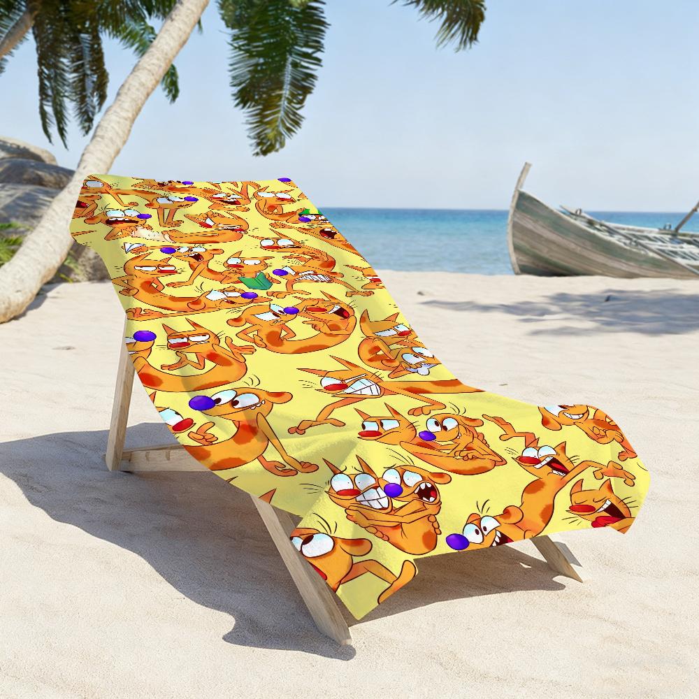 Cute Cartoon C-Catdog-S Funny Towel Soft Pool Gift For Travel Gym Shower Camping Quick Dry Sports Large Beach Towels