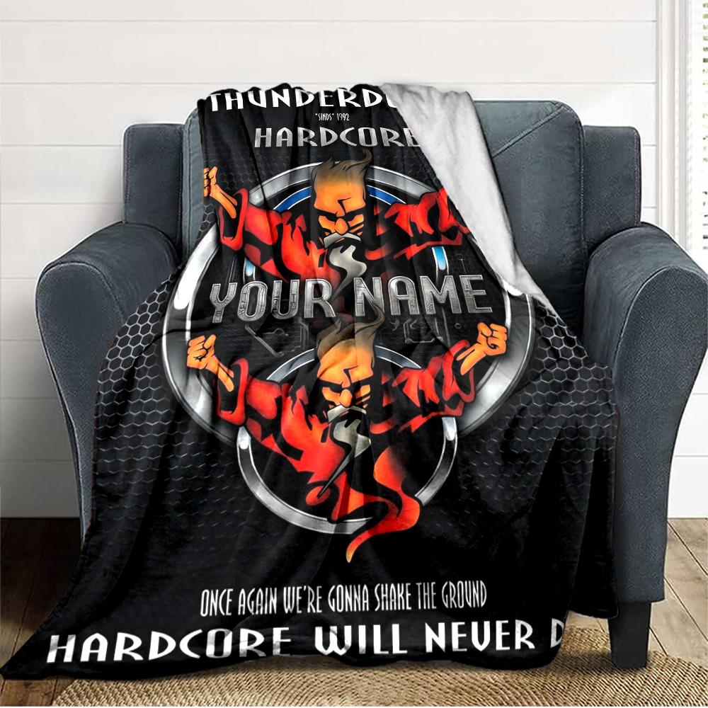 Name Custom Thunderdome Print Flannel Blanket High Quality Warm Comfortable Cover for All Seasons Perfect for Gifts Home Decor