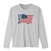 Mens Usa Patriotic Waving American Flag Design T Shirt White 4X Large vintage Washed Slightly fashion Breathable Comfortable