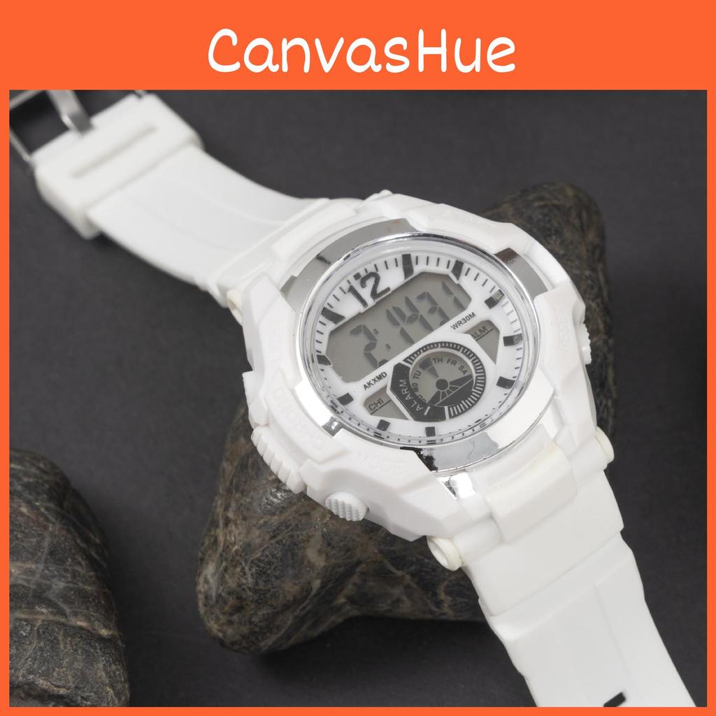Kids Digital Sport Watch With Waterresistant Pvc Strap For Children And Teens
