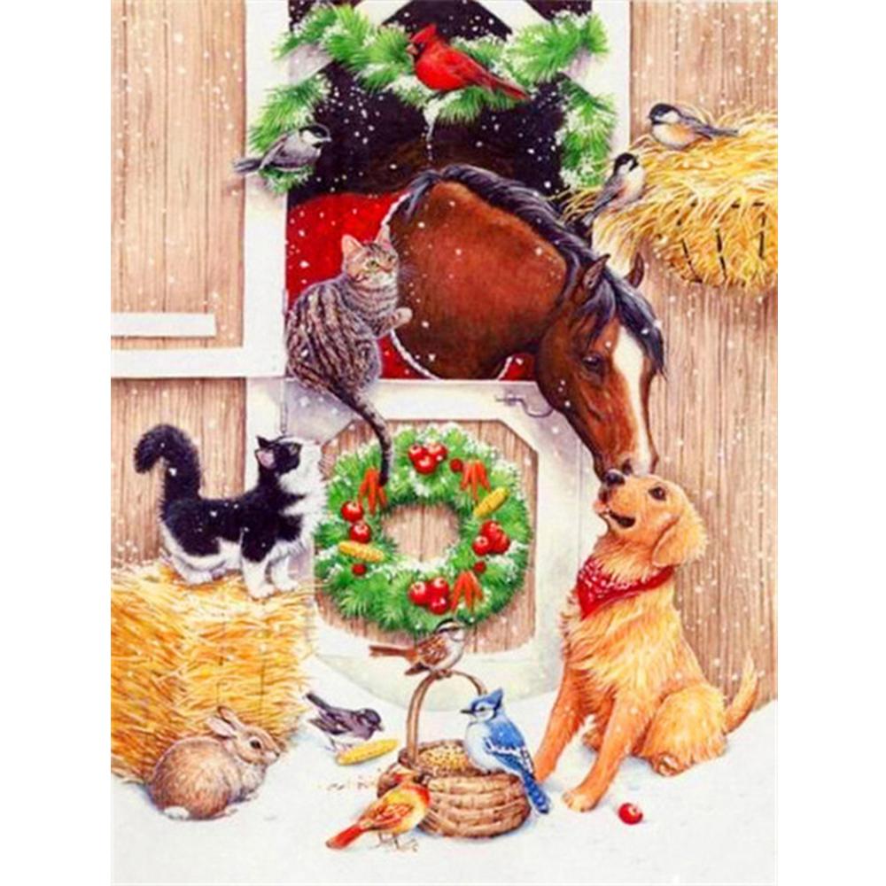 Diamond Painting New Arrival Cat Picture Of Rhinestone Diamond Embroidery Sale Animal Christmas Gift Decor For Home