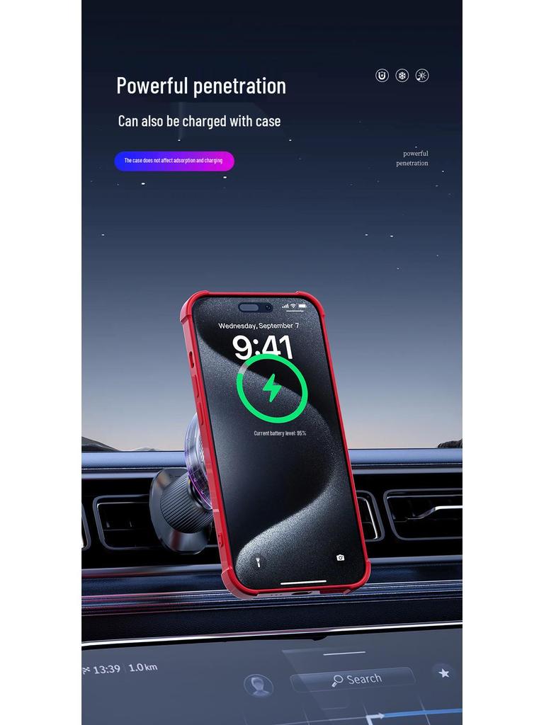 2025 Apple Magnetic Wireless Car Charger & Navigation Mount, 25W Fast Charging