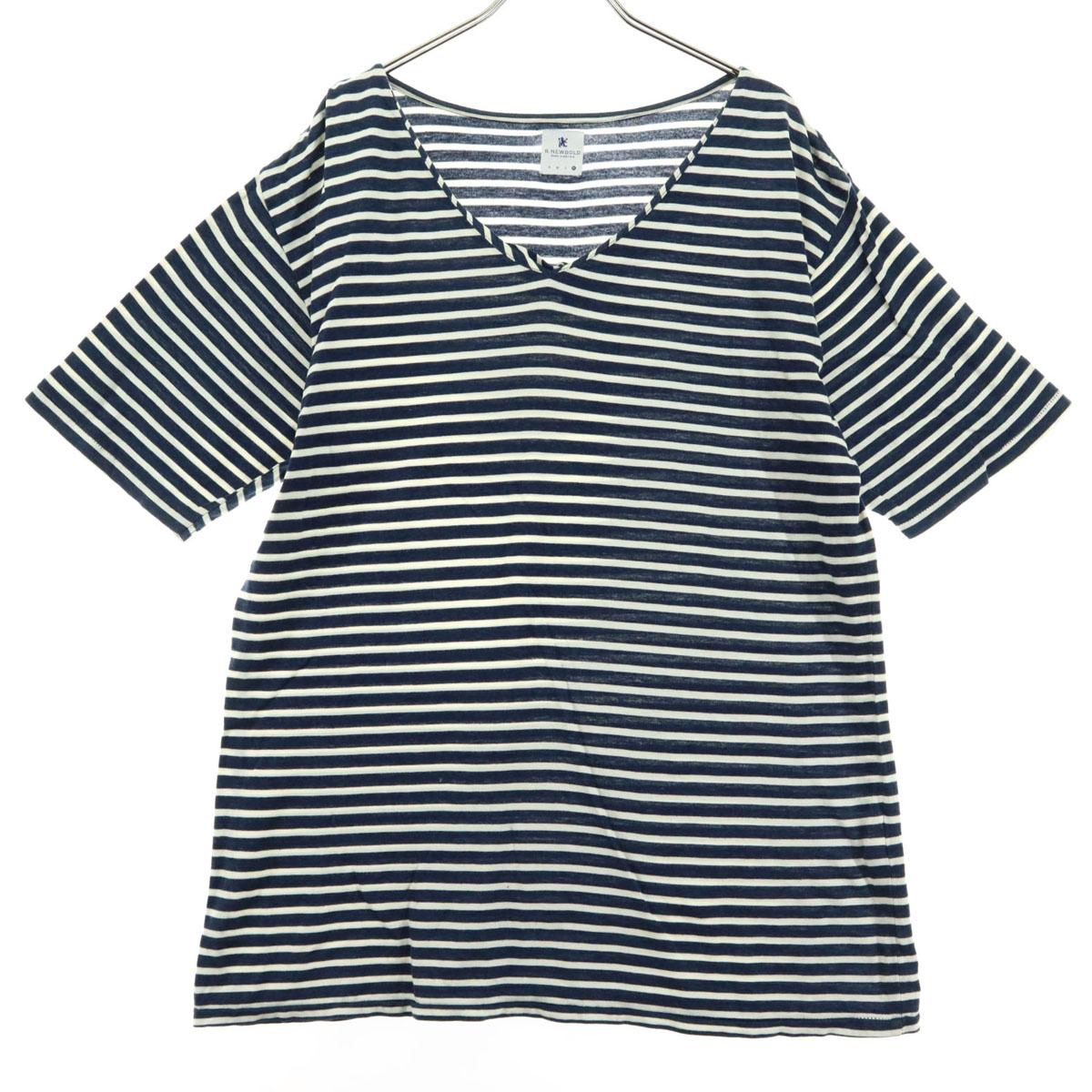 

Beauty products R.NEWBOLD Border Pattern Short sleeve V neck T-shirt XL Men s Used