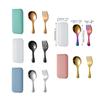 Portable Stainless   Spoon Fork Set Ideal For Picnics Office Dorm Dishwasher Safe