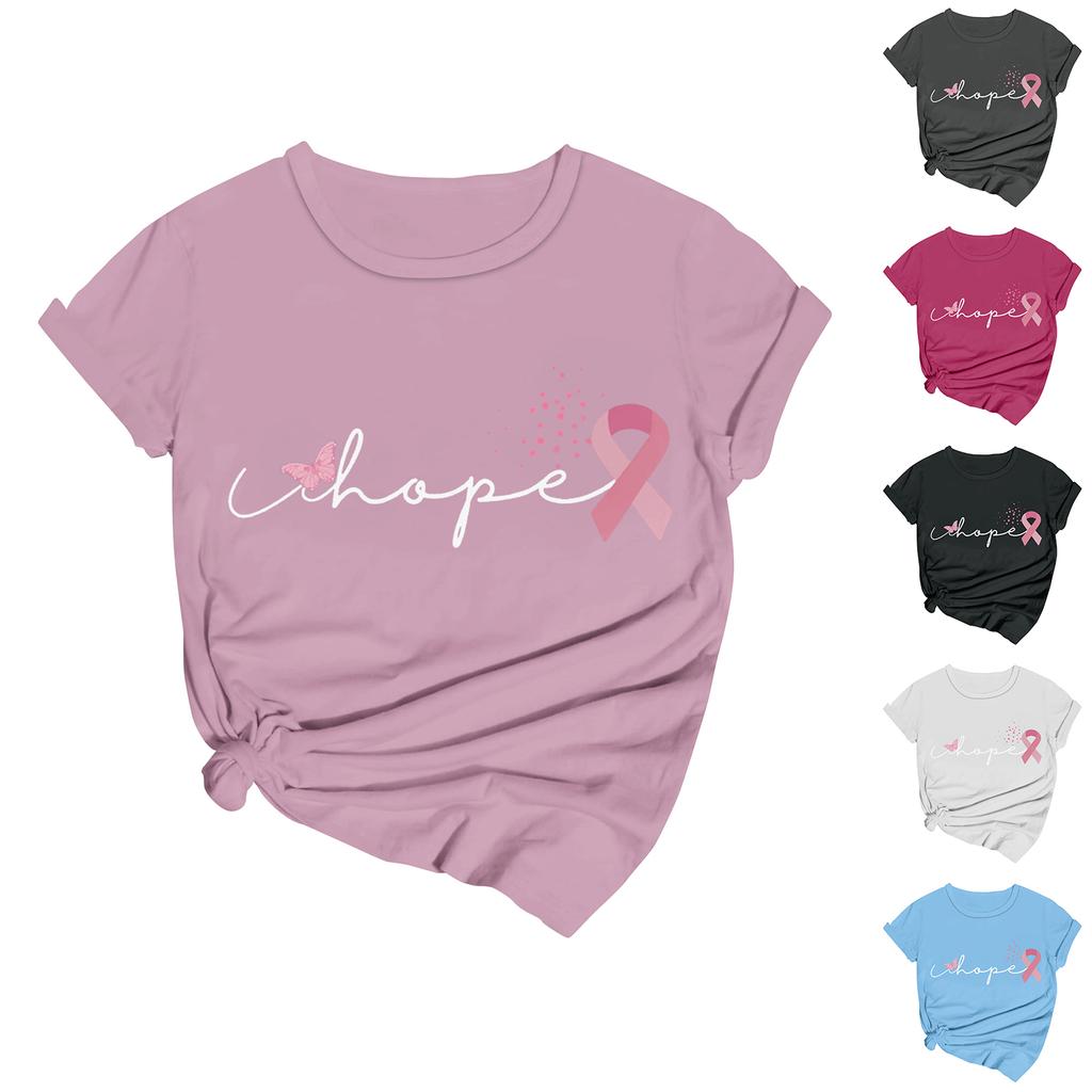 Women's Casual Halloween Breast Print T-Shirt Round Neck Pullover Short Sleeve Top