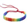 Klassisches Regenbogen geflochtenes Schnurarmband Verstellbarer Schmuck Buntes handgefertigtes Armband Boho Stil Mode