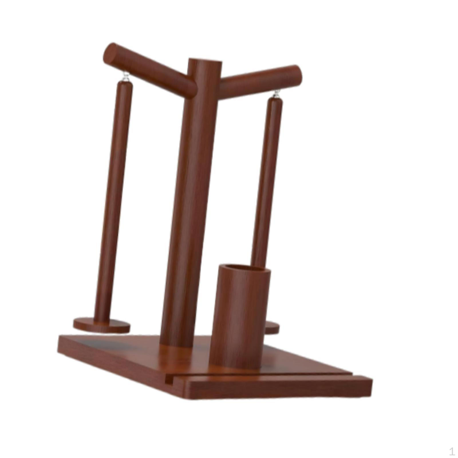 

Wooden Yarn Holder with Crochet Storage and Phone Stand Gift for Crocheters Knitting Lovers,